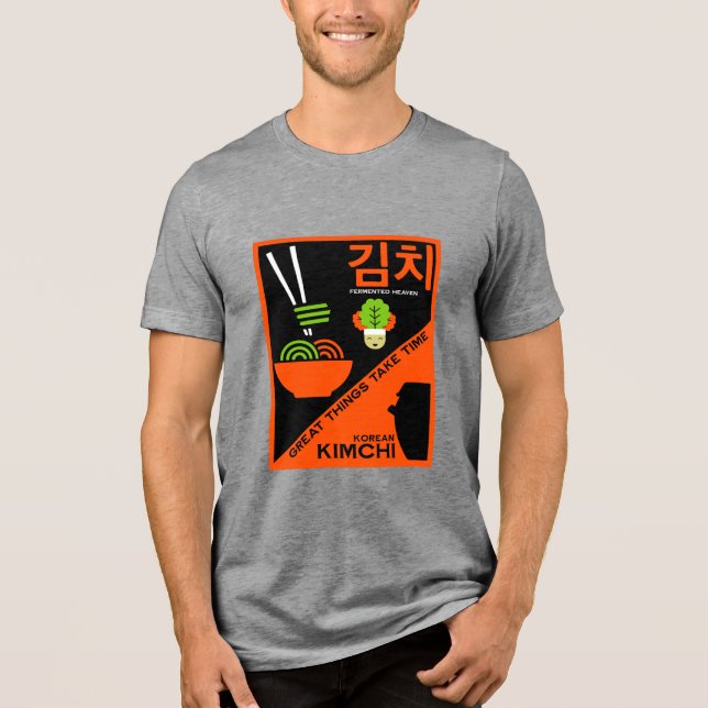 Koreanisch Kimchi Kitchen Art Tri-Blend Shirt (Vorderseite)