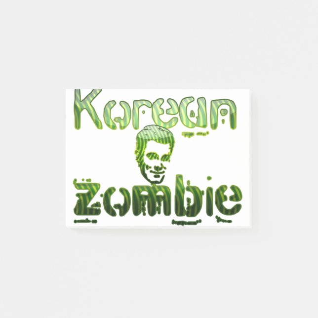 koreanisch, Zombie Post-it Klebezettel (Vorderseite)