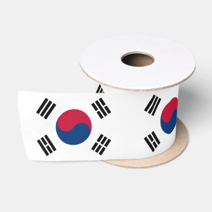 Koreanische Flagge - Reise, Urlaub/Sport Satinband