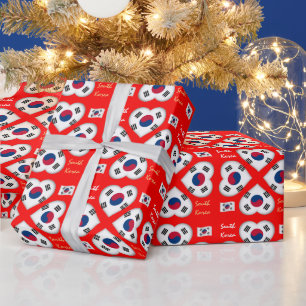 Koreanische Flagge & Südkorea Geschenke/Sportfans  Geschenkpapier