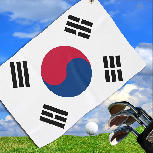 Koreanische Flagge & Südkorea - Golfurlaub /sport Golfhandtuch (Von Creator hochgeladen)