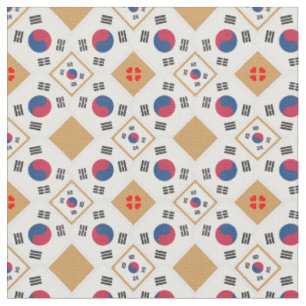 Koreanische Flagge und Südkorea Trendy Fabric Mod Stoff