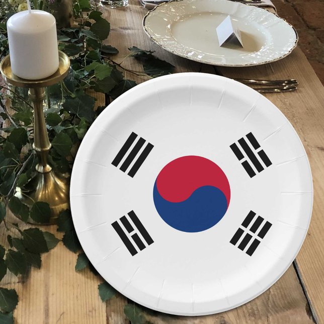 Koreanische Flaggen-Teller, Party, Sport, Südkorea Pappteller (Von Creator hochgeladen)