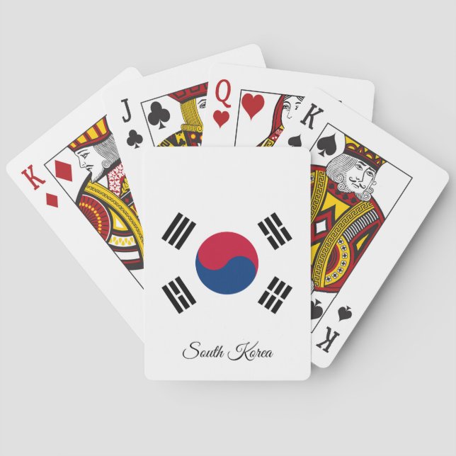 Koreanische Flaggenspiele, Südkorea Karten spielen Spielkarten (Rückseite)