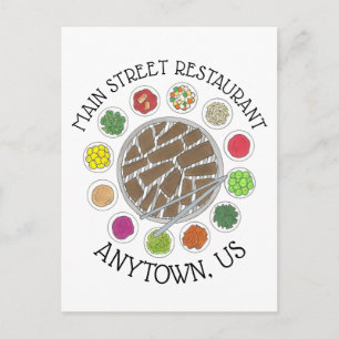 Koreanische GRILLEN Barbecue Barbeque Food Restaur Postkarte