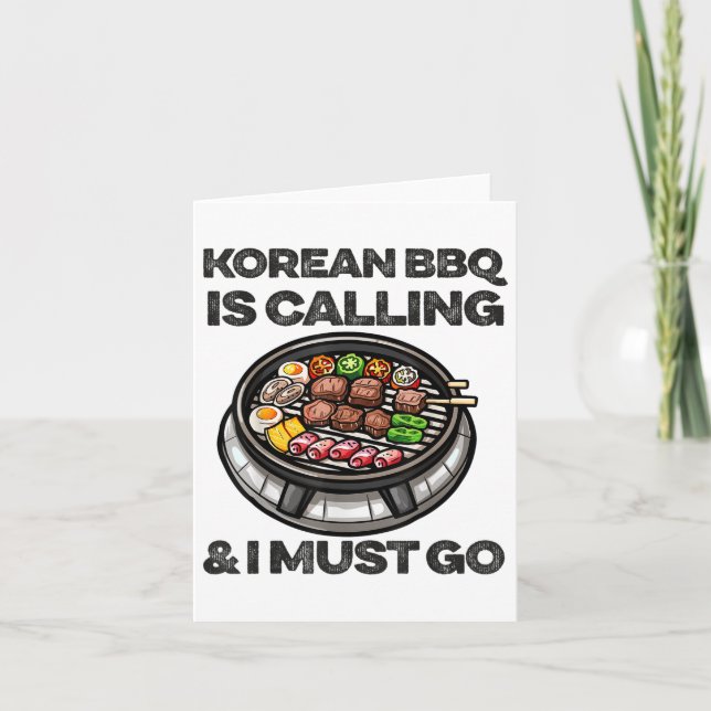 Koreanische Grillen Funny Korean Barbecue Food Lov Karte (Vorderseite)