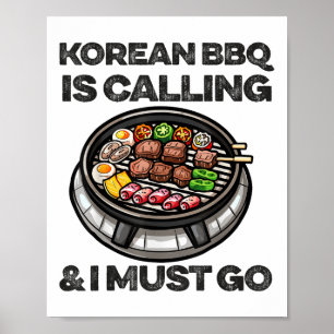 Koreanische Grillen Funny Korean Barbecue Food Lov Poster