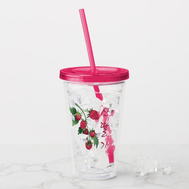 Koreanische Himbeere Acryltrinkbecher (Vorderseite Ice)