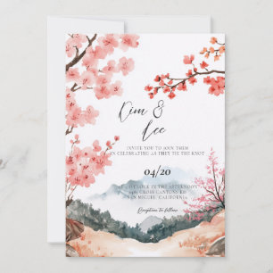 Koreanische Hochzeit im traditionellen Stil Einladung