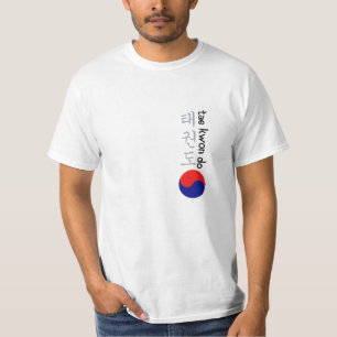 Koreanische Kalligraphie u. Symbol Taekwondos T-Shirt
