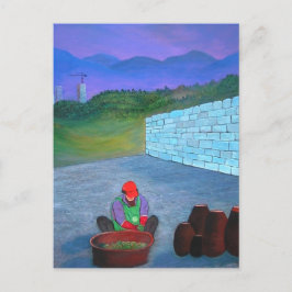 Koreanische Kimchi-Frau Postkarte