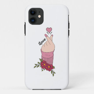 Koreanische Liebe Sign Finger Heart iPhone Case -