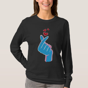 Koreanische Musik Finger Heart Kpop Seoul Hallyu T-Shirt
