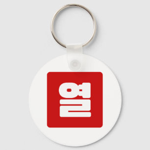 Koreanische Nummer 10 Zehn 열 【Yeol】 Hangul Schlüsselanhänger