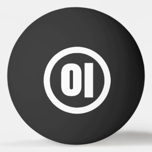 Koreanische Sino-Nummer 2 Zwei 이 【I】 Hangul Tischtennisball