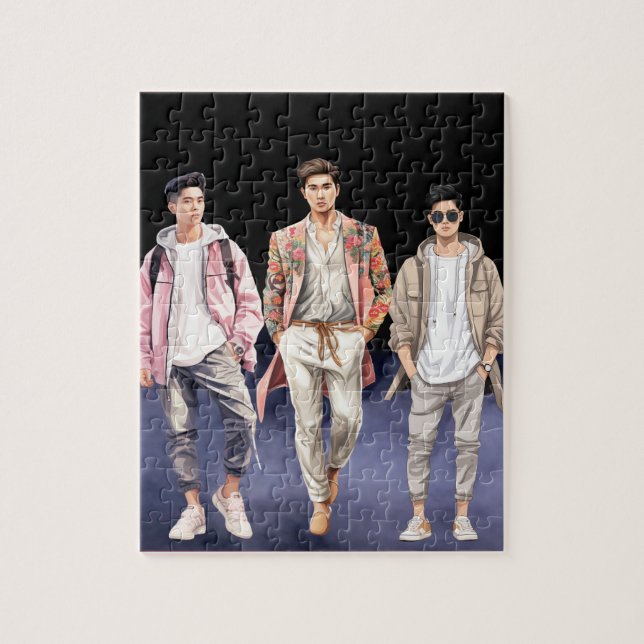 Koreanische Teen Boys mit hoher Mode Puzzle (Vertikal)