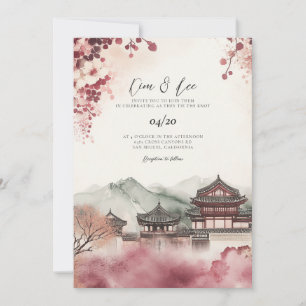 Koreanische traditionelle Vorlage Hochzeitseinladu