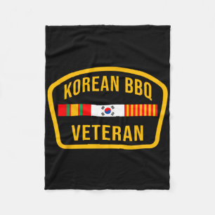 Koreanischer BBQ-Veteran Lustiger Food-Liebhaber G Fleecedecke