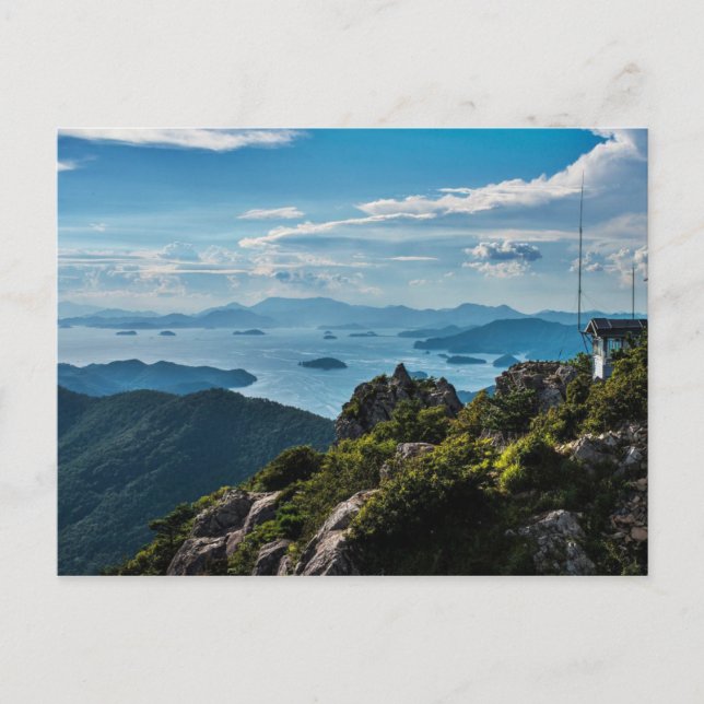 Koreanischer Blick auf die Berge Postkarte (Vorderseite)