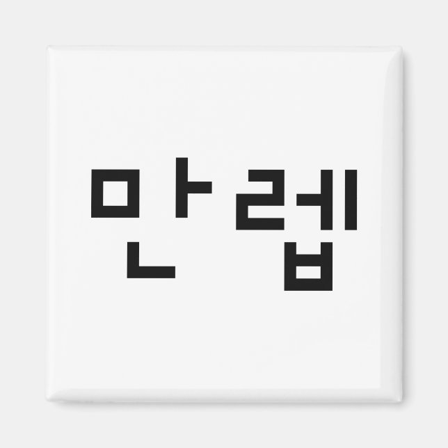 Koreanischer Experte 만 렙 Manleb | Hangul Language Magnet (Vorne)