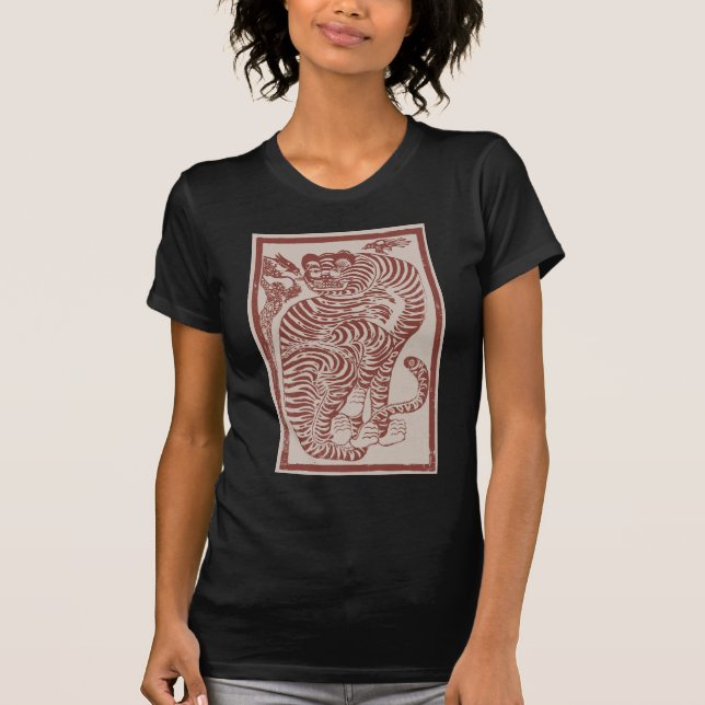 Koreanischer Folk Art Tiger T-Shirt (Vorderseite)