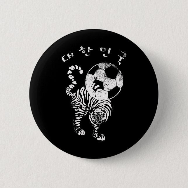 Koreanischer Fußball für das rote Weltteam  Button (Vorderseite)
