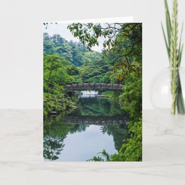Koreanischer Garten und Brücke Karte (Vorderseite)