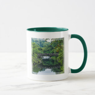 Koreanischer Garten und Brücke Tasse