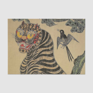 Koreanischer gestreifter Tiger Minhwa Seidenpapier