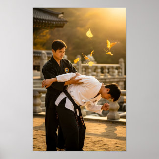 Koreanischer Hapkido Selbstverteidigung Poster
