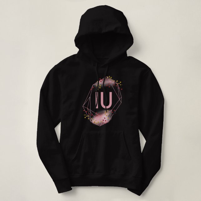 Koreanischer K-Pop I Liebe Sie geben Buchstaben IU Hoodie (Design vorne)