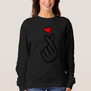 Koreanischer K-Pop-Schnippen Finger Herz Hand Ich  Sweatshirt