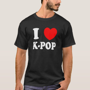 Koreanischer K-Pop Snap Finger Heart Hand I Liebe  T-Shirt
