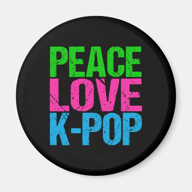Koreanischer Pop Music Peace Liebe K-Pop Magnet (Vorne)