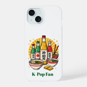 Koreanischer Popkultur-Brustdruck Aufgedruckter Ru iPhone 15 Hülle
