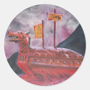 Koreanischer Schildkröte-Schiffs-Aufkleber Runder Aufkleber