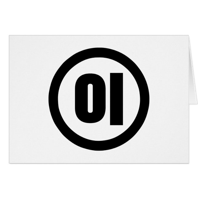 Koreanischer Sino Nummer 2 Zwei 이 【I】 Hangul (Vorderseite (Horizontal))