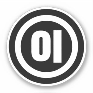 Koreanischer Sino Nummer 2 Zwei 이 【I】 Hangul Aufkleber