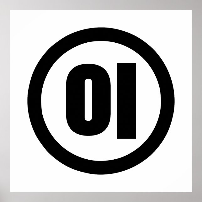 Koreanischer Sino Nummer 2 Zwei 이 【I】 Hangul Poster (Vorne)