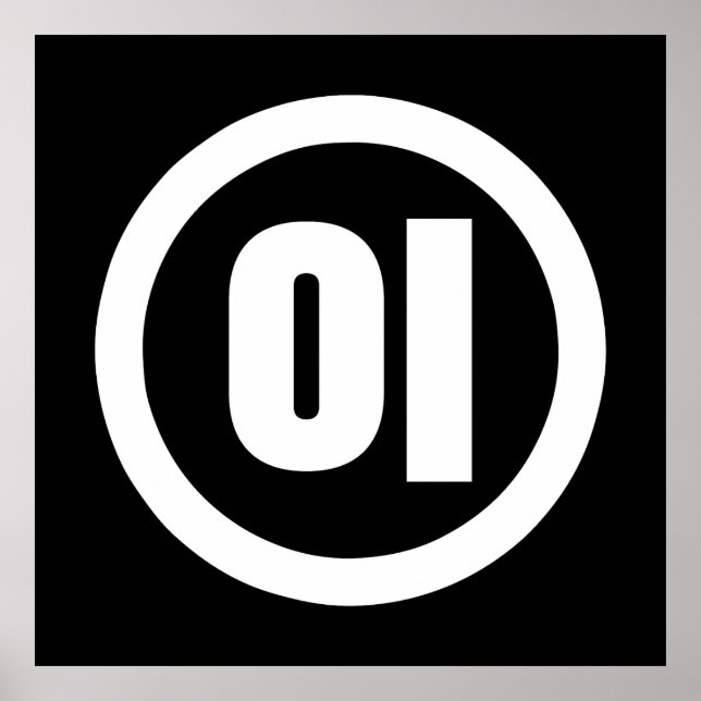 Koreanischer Sino Nummer 2 Zwei 이 【I】 Hangul Poster (Vorne)