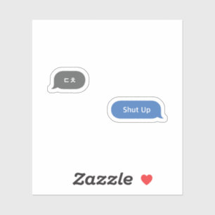 Koreanischer Slang Chat Bubble ㄷ ㅊ Aufkleber