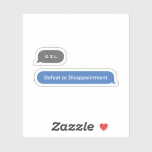 Koreanischer Slang Chat Bubble ㅇ ㅈ ㄴ Aufkleber