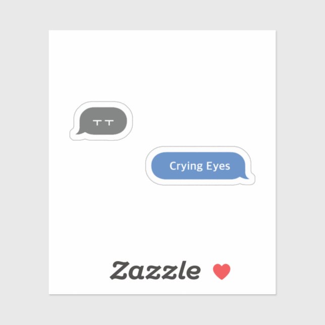 Koreanischer Slang Chat Bubble ㅜ ㅜ Aufkleber (Blatt)