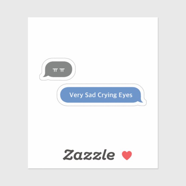 Koreanischer Slang Chat Bubble ㅠ ㅠ Aufkleber (Blatt)