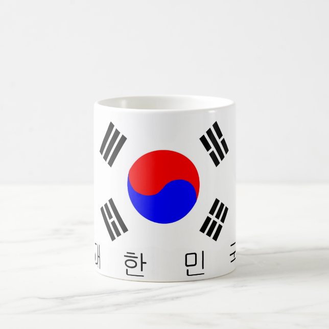 koreanischer Textname des Südkorea-Flaggenlandes Kaffeetasse (Mittel)
