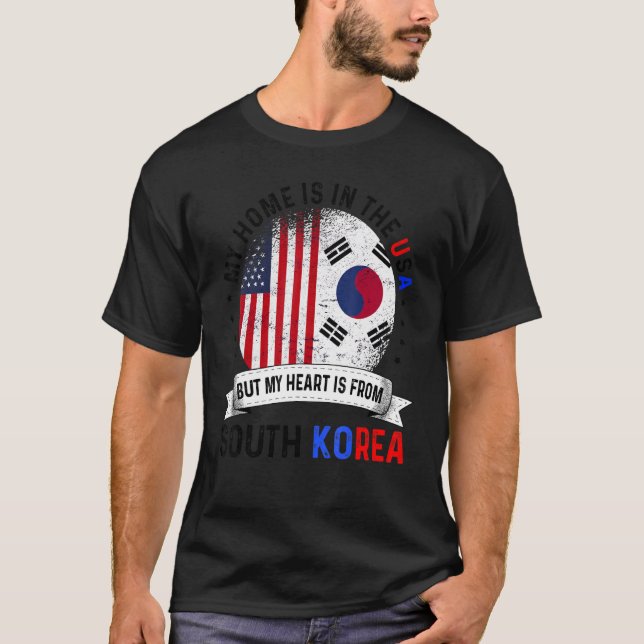 Koreanisches amerikanisches Patriot Heart stammt a T-Shirt (Vorderseite)