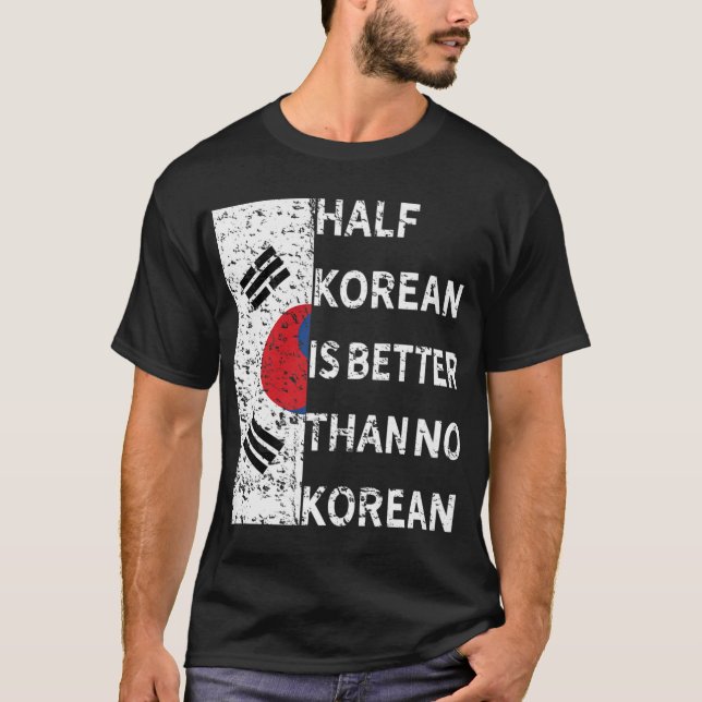 Koreanisches amerikanisches Shirt Funny Halbe südk (Vorderseite)