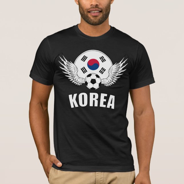 Koreanisches Fußball-Wappen (dunkel) T-Shirt (Vorderseite)