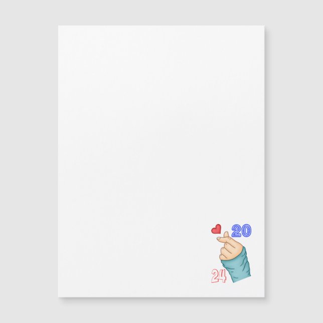 Koreanisches Herz 2024 Magnetkarte (Vorderseite)