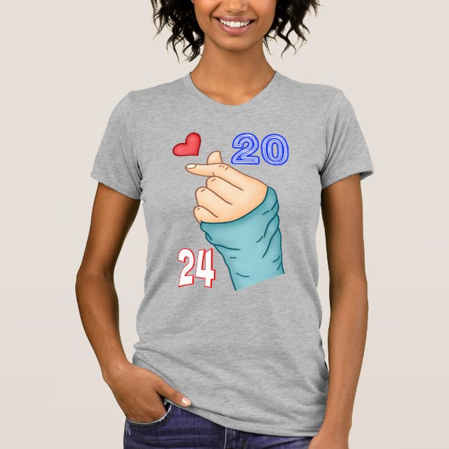 Koreanisches Herz 2024 T-Shirt (Vorderseite)